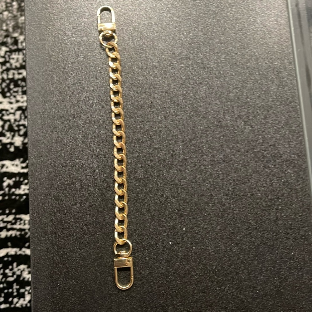 8" Gold Bag extender, chain, bracelet NWT